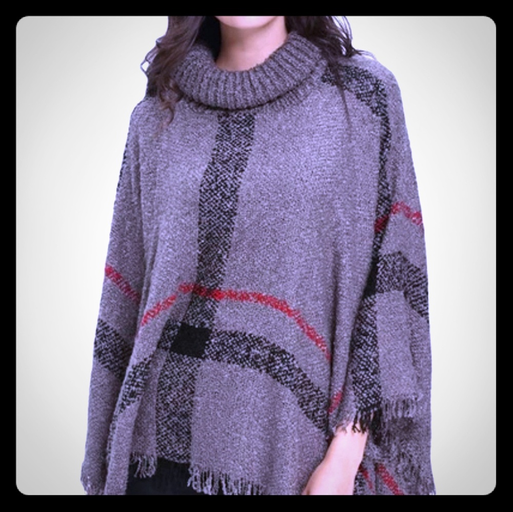 Women's grey Poncho